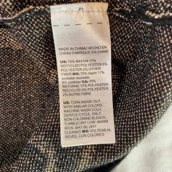 Chico's Black Gold Metallic Rope Design Sweater Bateau Neck Long Sleeves Size M - Picture 10 of 11